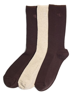 Women's Ribbed Cotton Trouser 3 Pack Socks