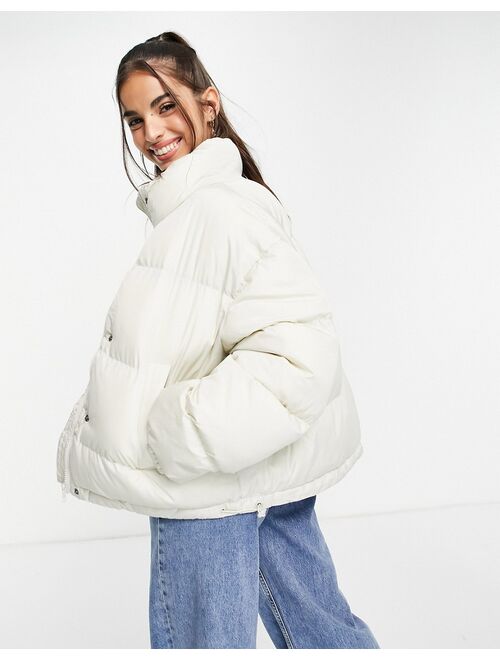 Asos Design oversized recycled puffer jacket in cream