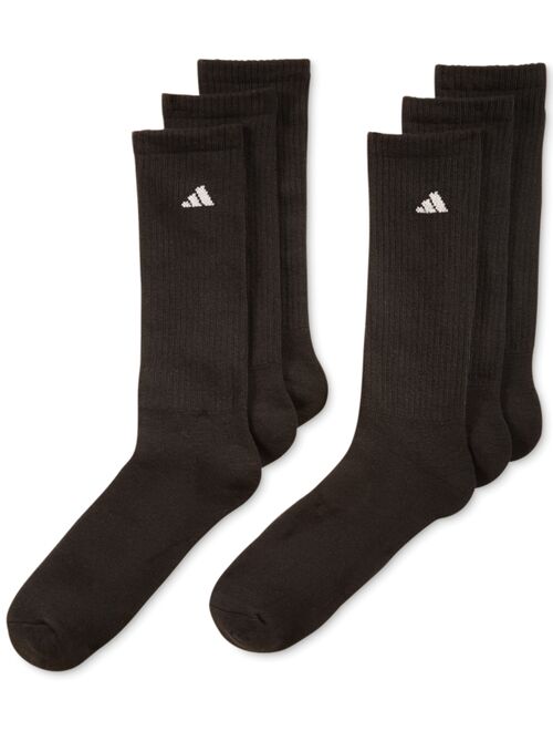 Adidas Men's Cushioned Athletic 6-Pack Crew Socks