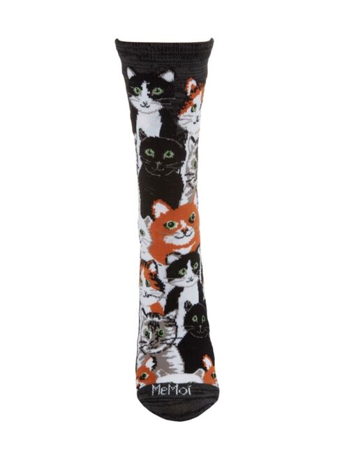 MeMoi Multi Cat Women's Novelty Socks