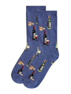 Wine and Cheese Women's Novelty Socks