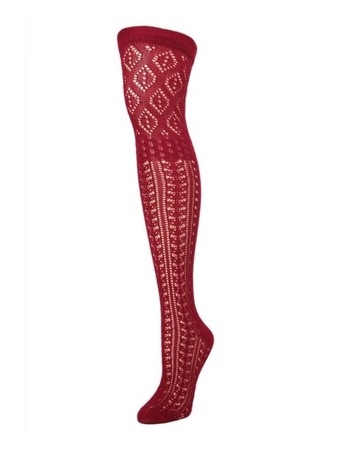 MeMoi Women's Fret Over The Knee Socks