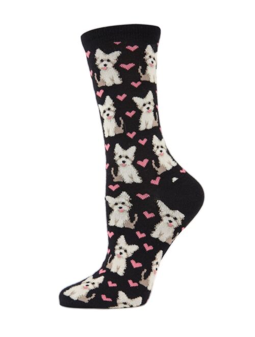 MeMoi Puppy Love Women's Novelty Socks