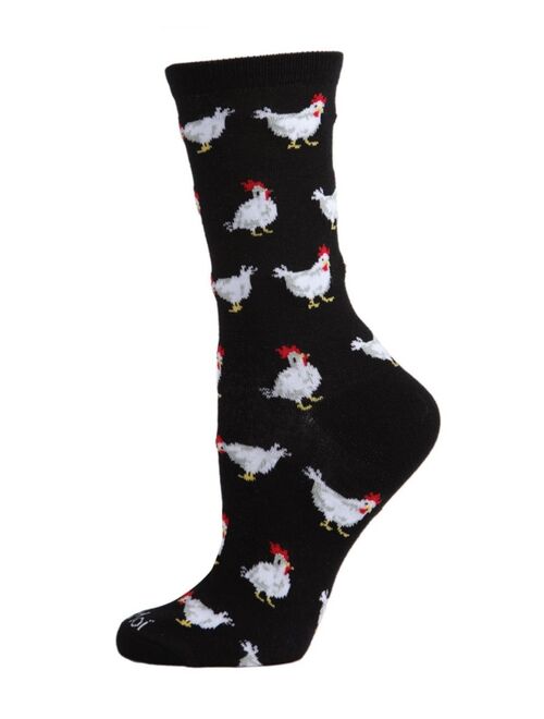 MeMoi Women's Chickens Crew Socks