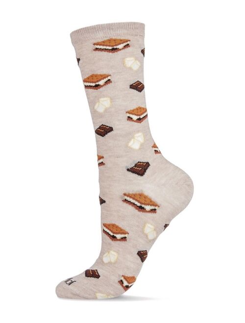 MeMoi Women's I'd Like S'more Please Crew Socks