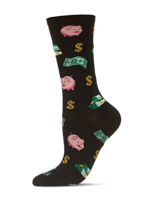 MeMoi Women's Money In The Bank Rayon from Bamboo Crew Socks