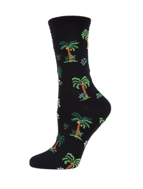 MeMoi Island Palm Trees Women's Novelty Socks