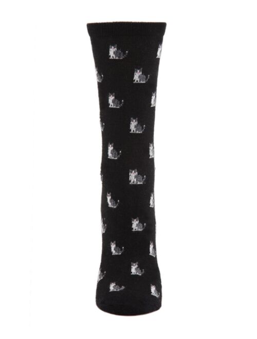 MeMoi Kitties Cashmere Women's Crew Socks