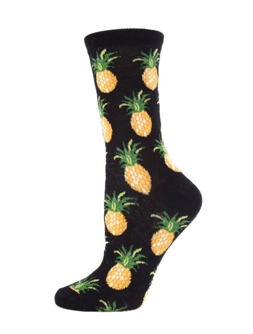 MeMoi Pineapples Women's Novelty Socks