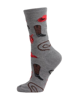 Women's Western Theme Crew Socks