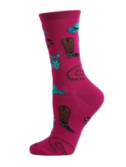 Women's Western Theme Crew Socks