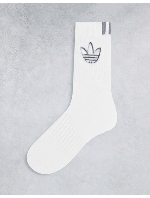 Adidas Originals Originals 3-pack embroidered Trefoil socks in multi