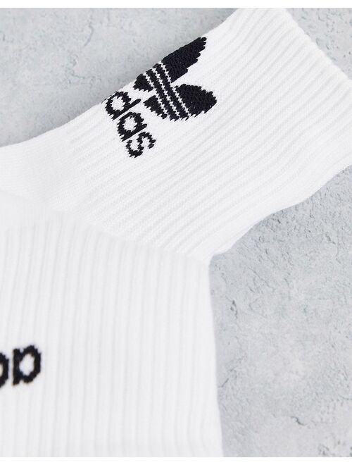 Adidas Originals Originals trefoil icon 3pk socks in white