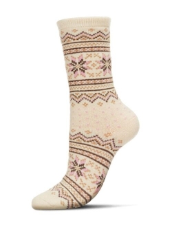 Women's Fairisle Cashmere Crew Socks