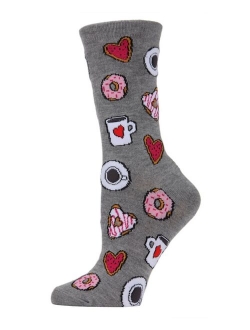 Women's Coffee and Donuts Crew Socks