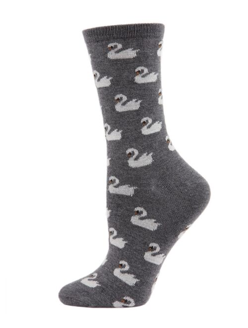 MeMoi Women's Swan Cashmere-Blend  Crew Socks