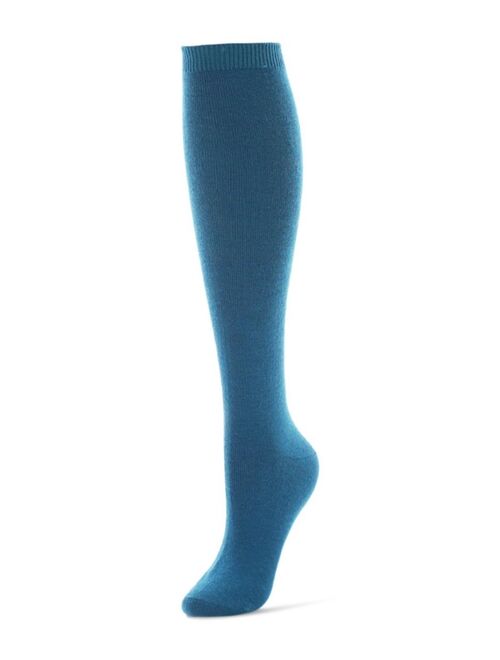 MeMoi Women's Flatknit Cashmere Blend Knee High Socks