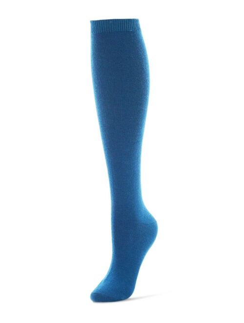 MeMoi Women's Flatknit Cashmere Blend Knee High Socks