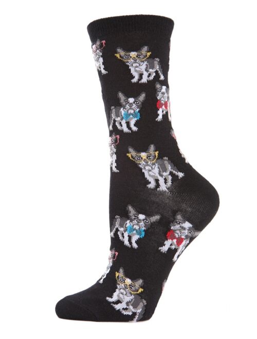 MeMoi Studious Dogs Women's Novelty Socks