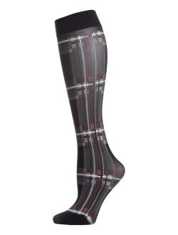 Printed Plaid Women's Knee High Socks