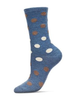 Women's Multi Dot Cashmere Crew Socks