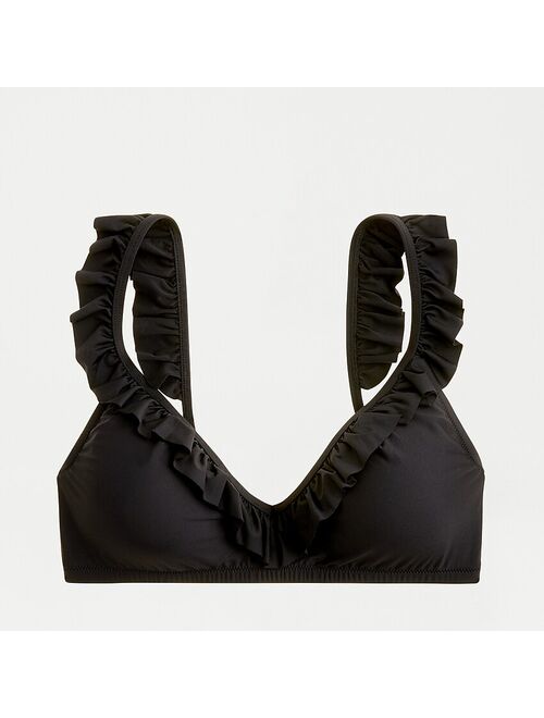 J.Crew Ruffle-trim bikini top