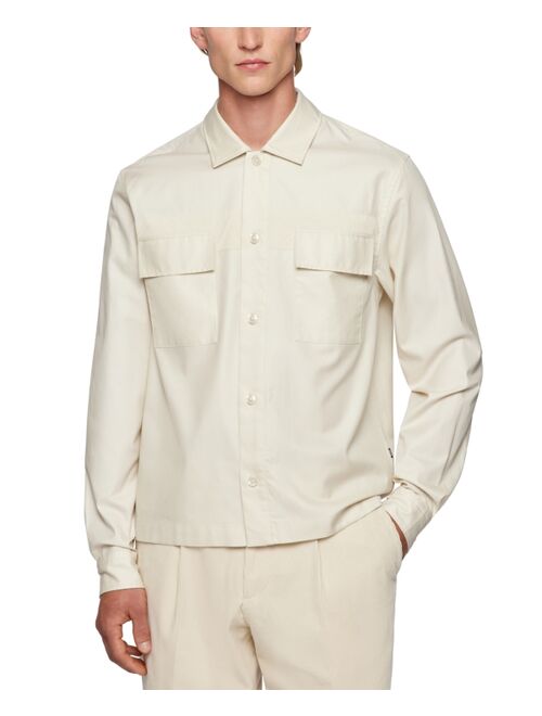 Hugo Boss BOSS Men's Relaxed-Fit Solid Long Sleeve Overshirt