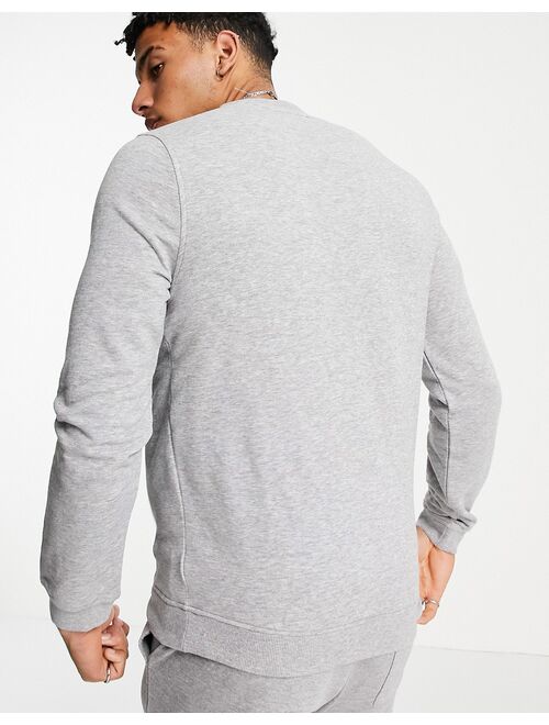 New Look crew neck solid pullover sweatshirt in gray