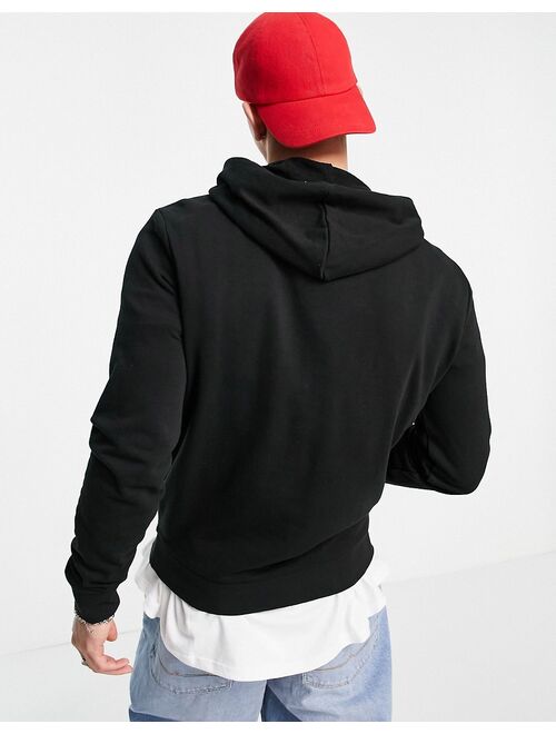 New Look long sleeve regular fit hoodie in black