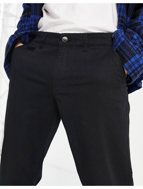 New Look slim fit chino pants in black