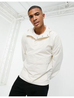 overhead jacket with pouch pocket in off white