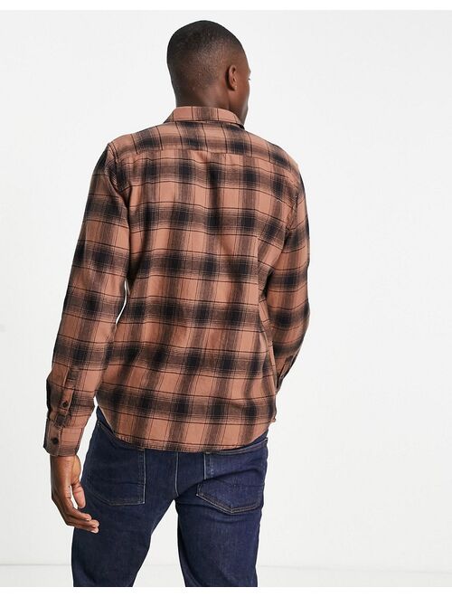 New Look long sleeve check shirt in rust