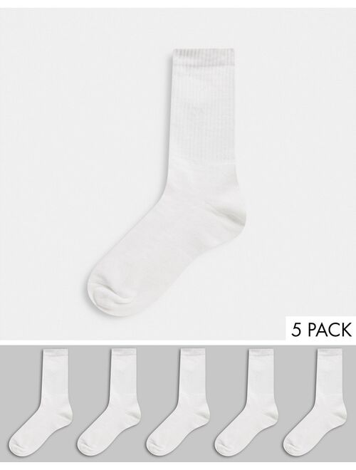 New Look 5 pack rib sports socks