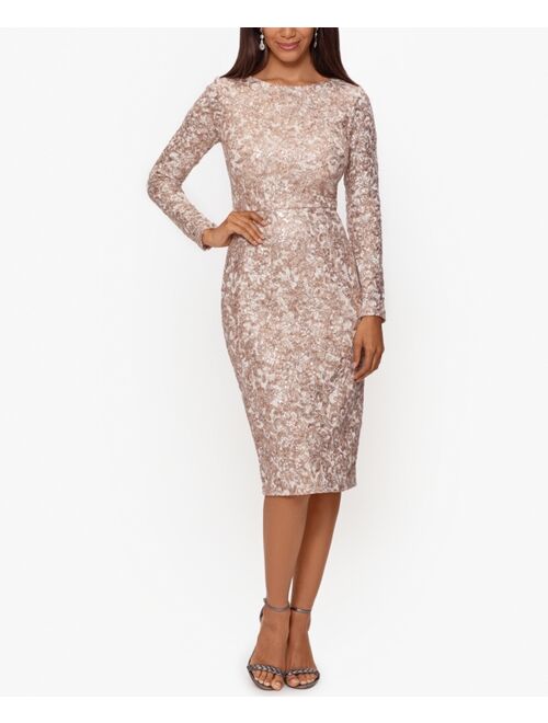 Xscape Sequin & Lace Dress