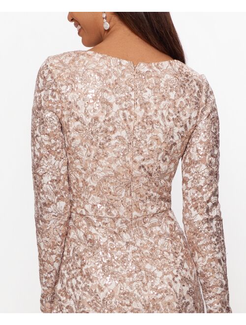 Xscape Sequin & Lace Dress