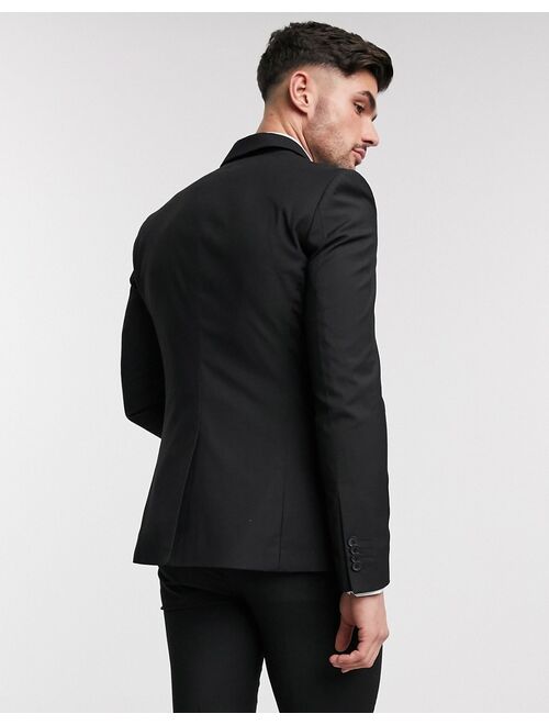 New Look skinny suit jacket in black