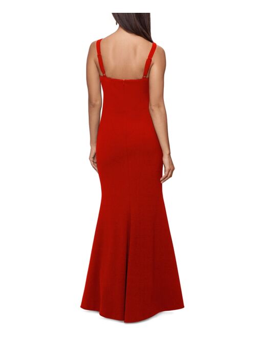 Xscape High-Slit Evening Gown