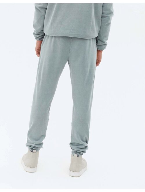 New Look oversized sweatpants in washed blue