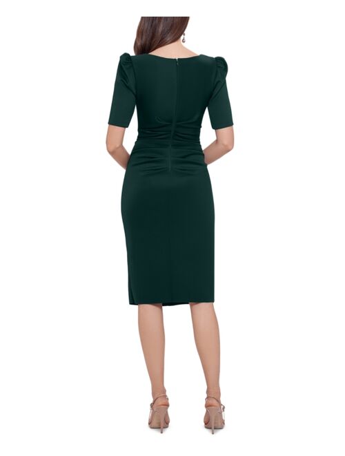 Xscape Petite Draped-Detail Bodycon Dress