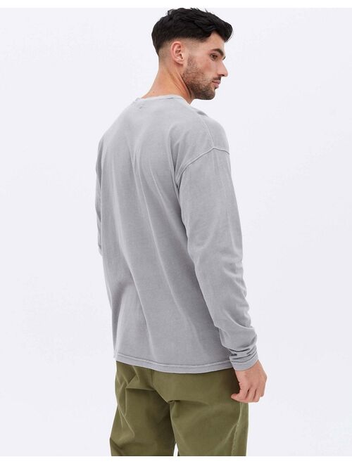 New look long sleeve T-shirt in washed gray