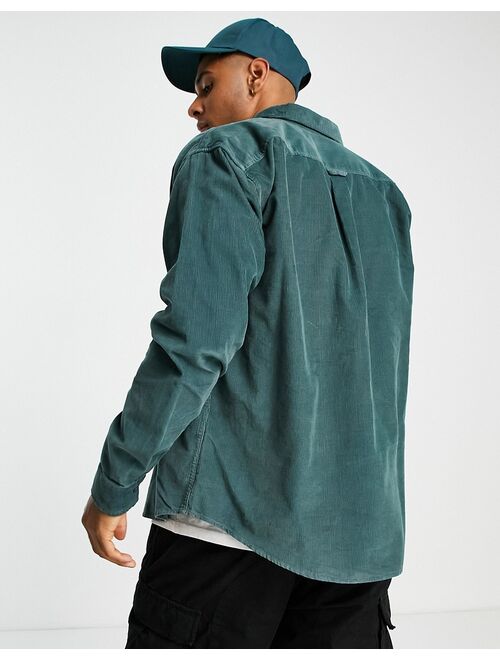 New Look oversized corduroy overshirt in teal