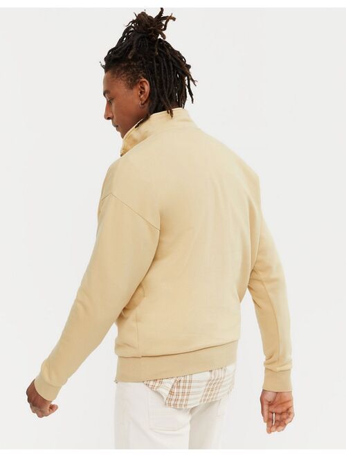 New Look funnel neck sweatshirt in stone