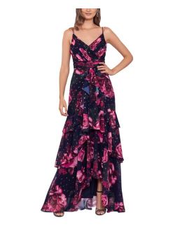 Printed Chiffon Gown