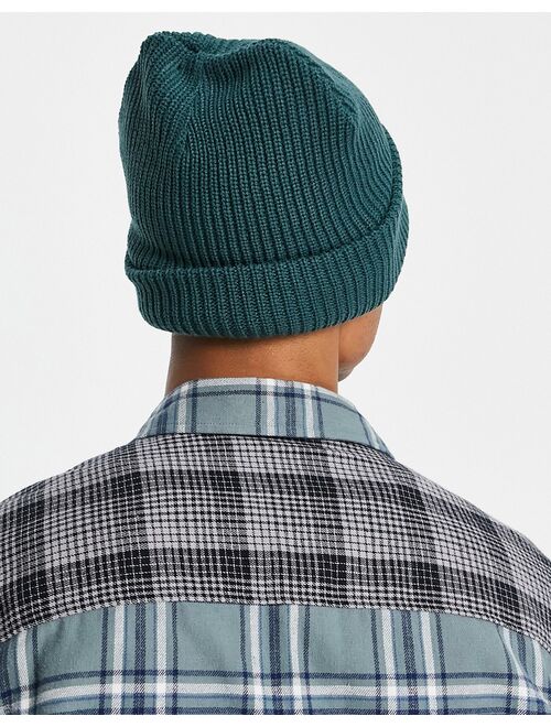 New Look fisherman beanie in dark green