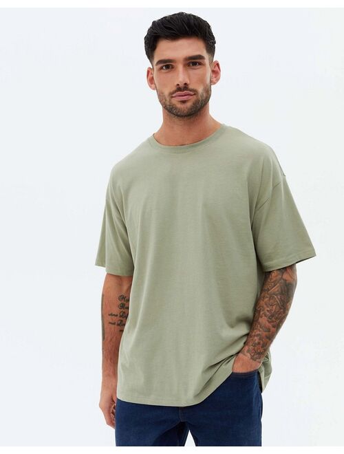 New Look oversized t-shirt in khaki