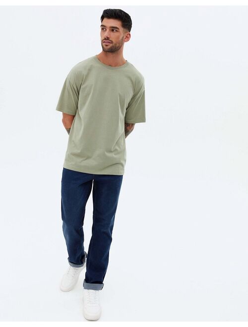 New Look oversized t-shirt in khaki