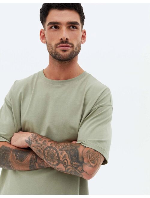 New Look oversized t-shirt in khaki