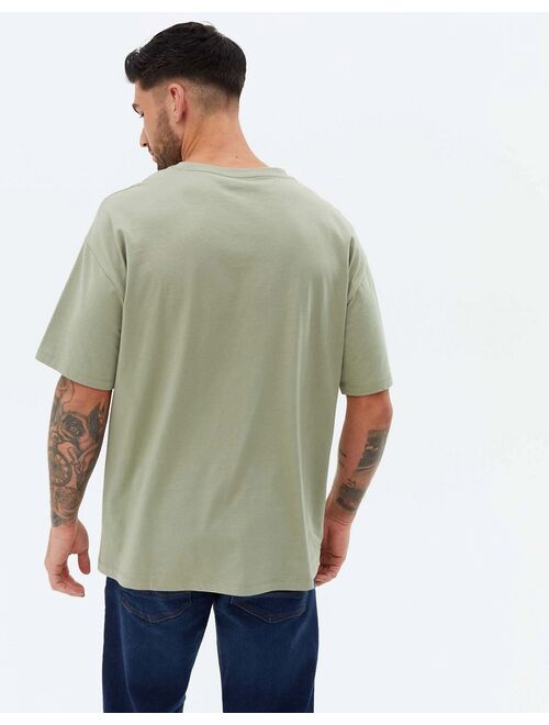 New Look oversized t-shirt in khaki