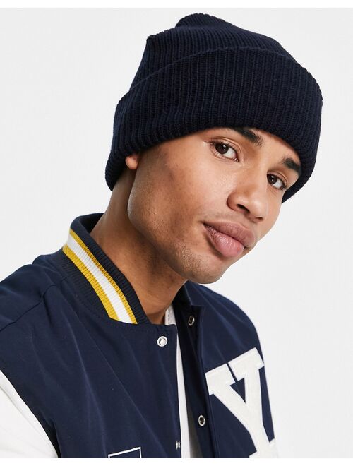 New Look fisherman beanie in navy