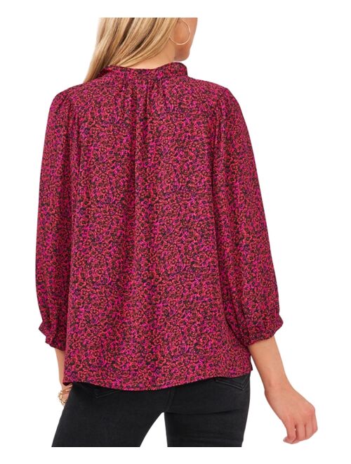 Vince Camuto Printed Tie-Neck Top